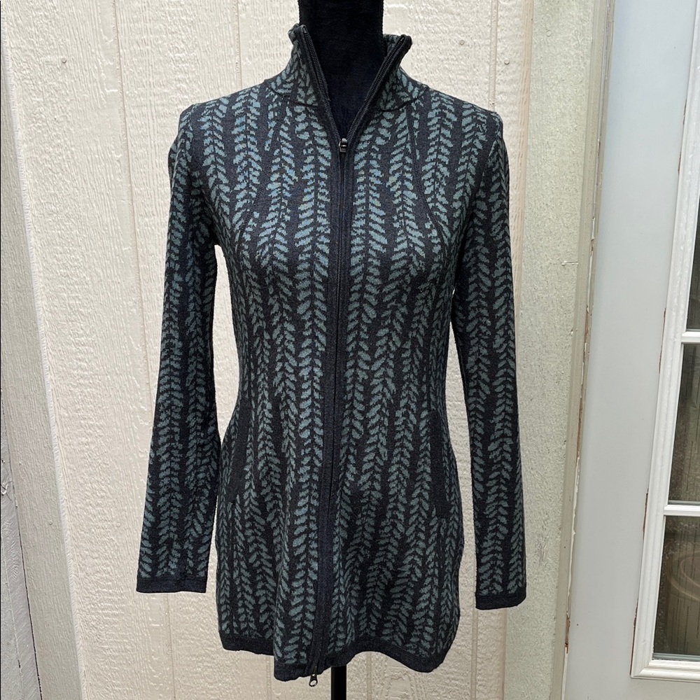 Cynthia Rowley Black and Gray Textured Jacket size small, cotton blend